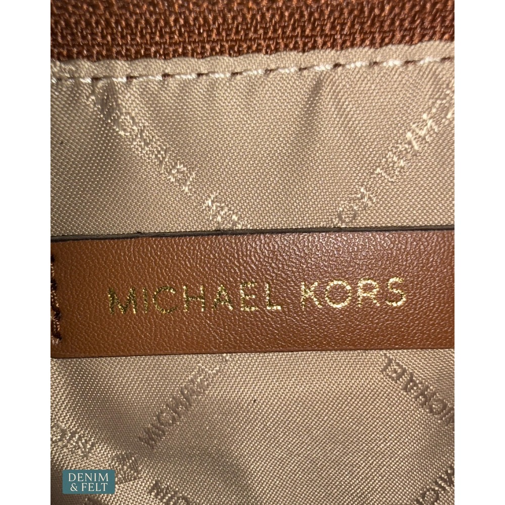 Michael Kors Maple Small Satchel Zebra Print Brown Multi Crossbody Bag Pink - Picture 11 of 15